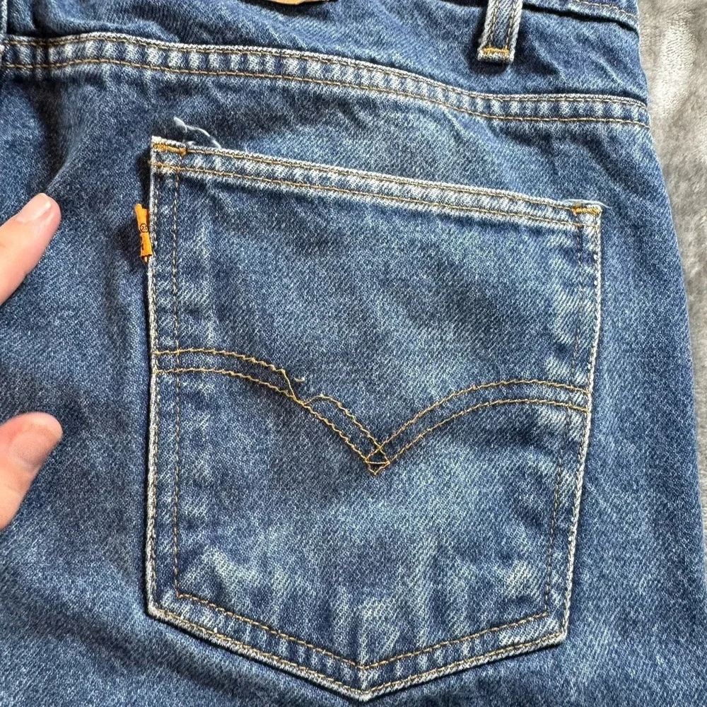 Vintage Levi's 505 Jeans Men's 38x34 Fits 36x30 Orange‎ Tab Faded Whiskered 90s